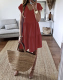 Women Dress Summer Pleated Dress