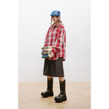 Unisex Shirt Plaid Loose