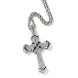 Jewelry Cross Pendant Copper Set Zircon Necklace Crosses Egypt Pieces Jesus Pieces