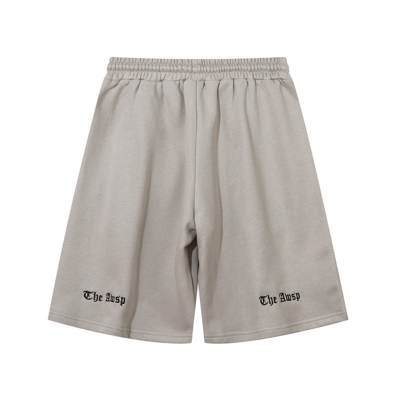 Men Shorts Embroidered Casual Shorts Zipper Sports
