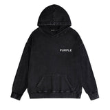 Purple Brand Distressed Hoodie Fashion Old Loose Hooded Sweater