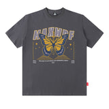 Men T-Shirt Butterfly Print Versatile Casual Loose