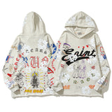 Cactus Flea Market Hoodie Graffiti Cartoon Printed Hoodie Loose Hoodie Coat