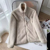 Women Hoodie Polar Fleece Solid Color Leisure Warm