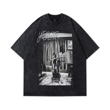 Men T-Shirt Retro Distressed Idle Style