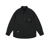 Unisex Shirt Retro Loose Three-Dimensional Pocket