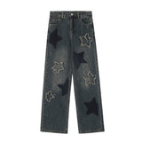 Men Jeans Five-Pointed Star Patch