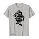 Inspired by Queen's Platinum Jubilee 2022 Elizabeth 70 Years T-shirt round Neck Short Sleeve T-shirt