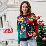 Black Christmas Sweater Women's Small Snowflake Christmas Sweater Christmas Tree Sweater