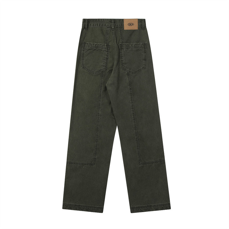 Men Jeans Multi-Pocket Trousers Cargo Jeans