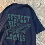 Respect The Locals Shark Printing Tshirt Breathable Street