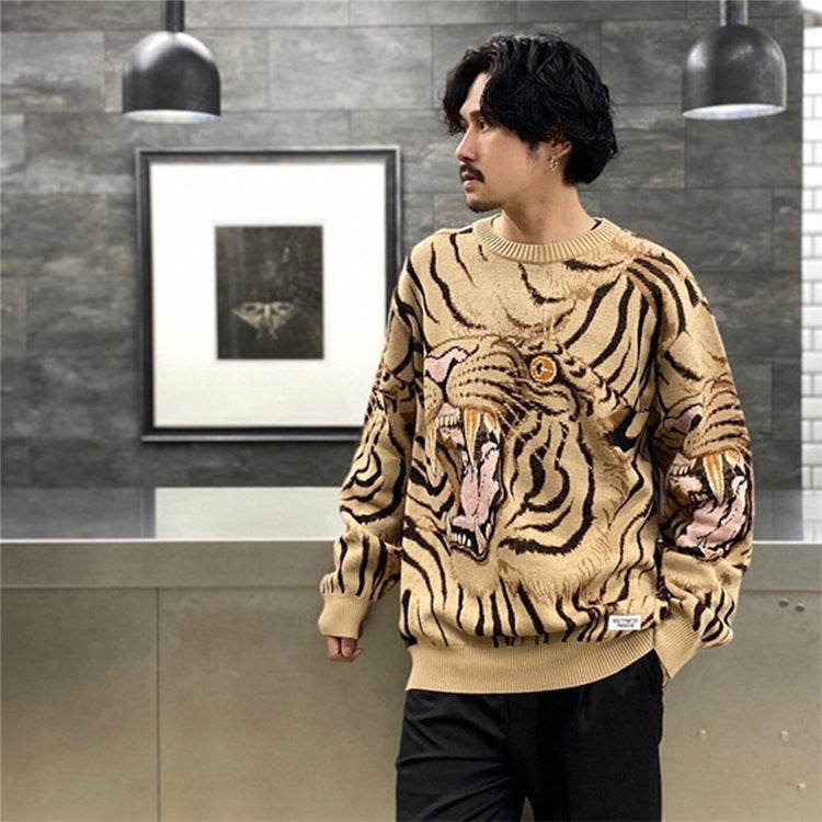 GUILTYPARTIES TIGER Sweater crew-neck knitted sweater