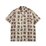 Short Sleeve Shirt Retro Loose Beach Shirt