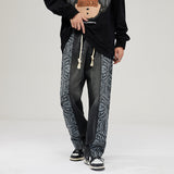 Cargo Pants Retro Patchwork Tiger Pattern Loose