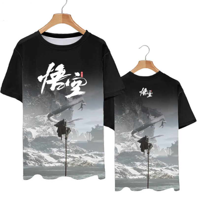 Hot Sale Role Playing Games Black Myth Wukong 3D Print T-Shirt