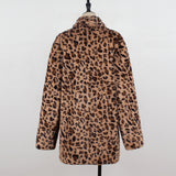 Women Fur Jacket Leopard Fur Coat