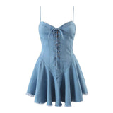 Women Dresses Denim Sexy Suspenders Dress