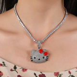 Jewelry Cute Cartoon Cat Zircon Pendant Gold Hip Hop St. Valentine's Hello Katie Spectrum Animal