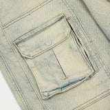 Men Jeans Multi-Pocket Workwear Stitching