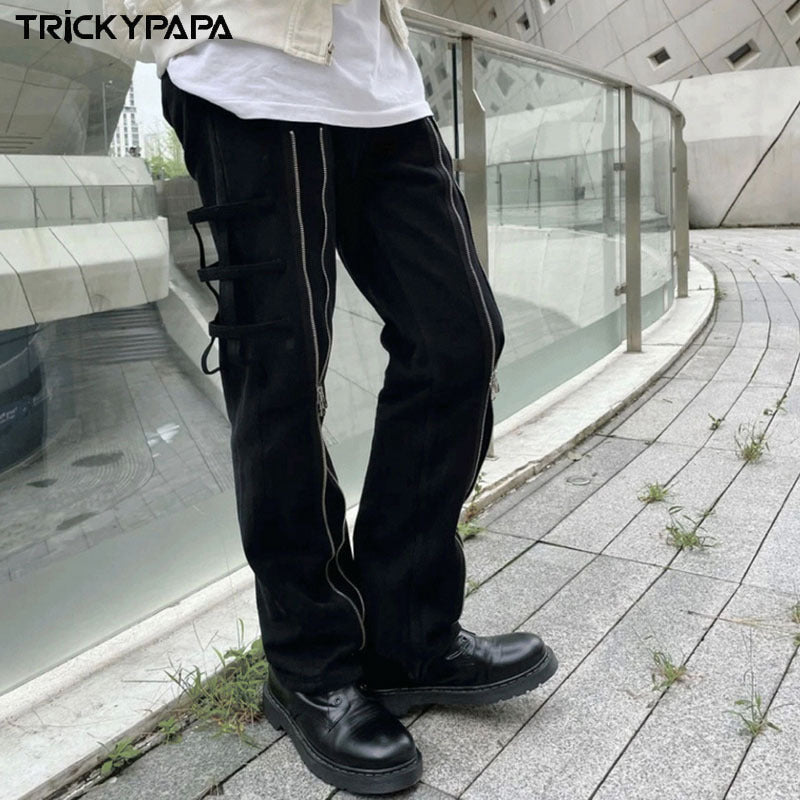 Cargo Pants Side Zipper Stitching