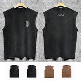 Purple Brand Distressed Tank T Shirts Distressed Sleeveless T-shirt Vest