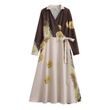 Women Dresses Oriental Beauty Temperament V-neck Dress