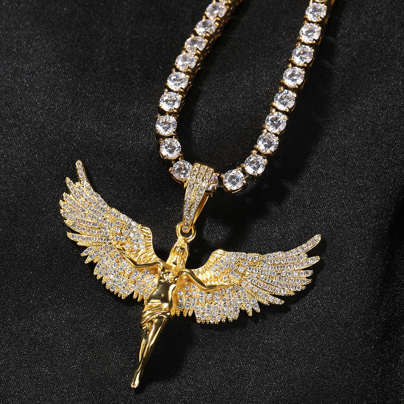 Jewelry Angel Wings with DiamondsNecklaces Crosses Spectrum Necklaces Angel Pieces