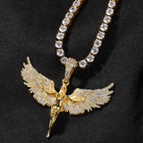 Jewelry Angel Wings with DiamondsNecklaces Crosses Spectrum Necklaces Angel Pieces