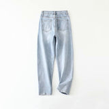 Women Jeans Loose Hole Thin
