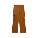 Cargo Pants Large Pocket Overalls Fleece Lined