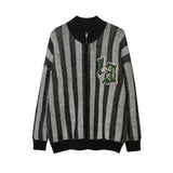 Women Sweater Vintage Stripe Sweater