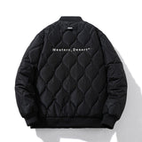 Men Vintage Jackets Loose rhombus cotton-padded baseball jacket jacket jacket