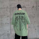 Men T Shirt Heavy Summer Loose plus Size Retro Distressed