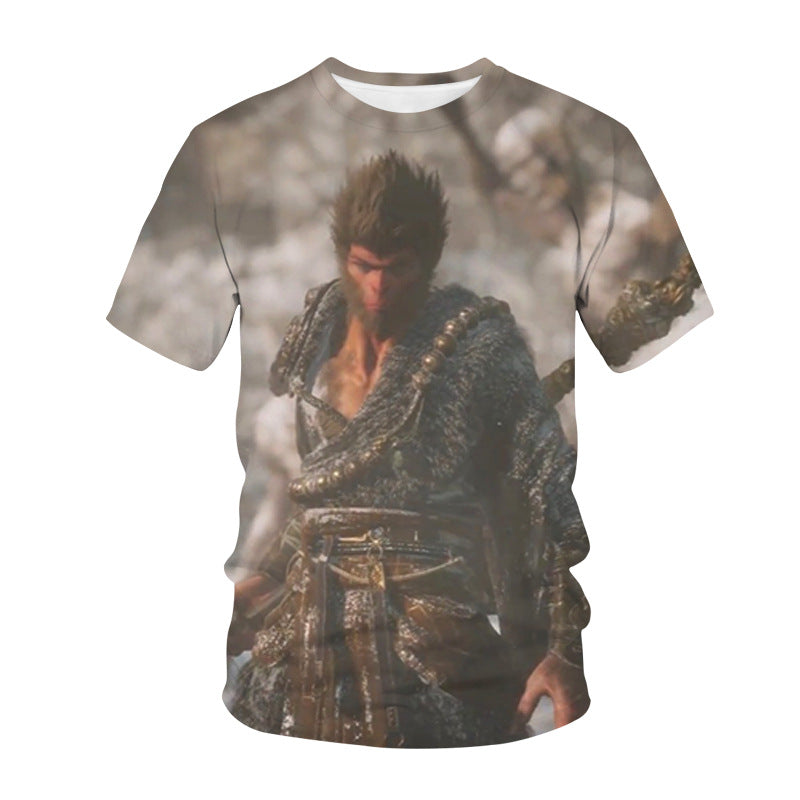Hot Sale Role Playing Games Black Myth Wukong 3d Print T-shirt