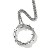 Jewelry Vintage Thorns Crown Pendant Necklace Copper with Zircon Hip Hop St. Valentine's Spectrum