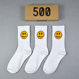 Men socks smiley face medium tube