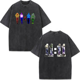 Rapper Chris Brown Big Face Graphic Vintage Washed T-Shirts