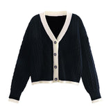Women Knitted Cardigan Loose Temperament Sweater