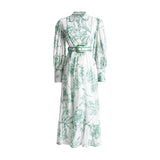 Bohemian Dress Vintage Fashion Polo Collar Dress