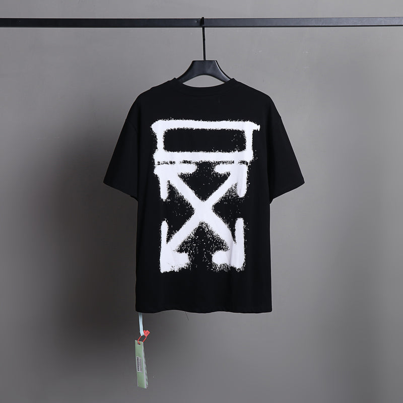 Ow T Shirts Bamboo Leaf Graffiti Arrow Male and Female Trendy Brand Short Sleeve