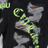 Men Jeans Hole Personalized Punk