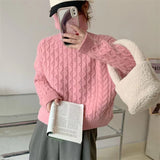 Women Pullover Sweater Thick Loose Casual Short