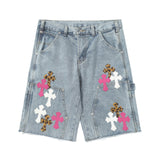 Chrome Heart Shorts Summer Shorts Loose Jeans