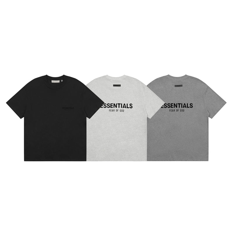 Fog Essentials T Shirts Spring/Summer FOG Double Line Letter Pattern Crew Neck Short Sleeves