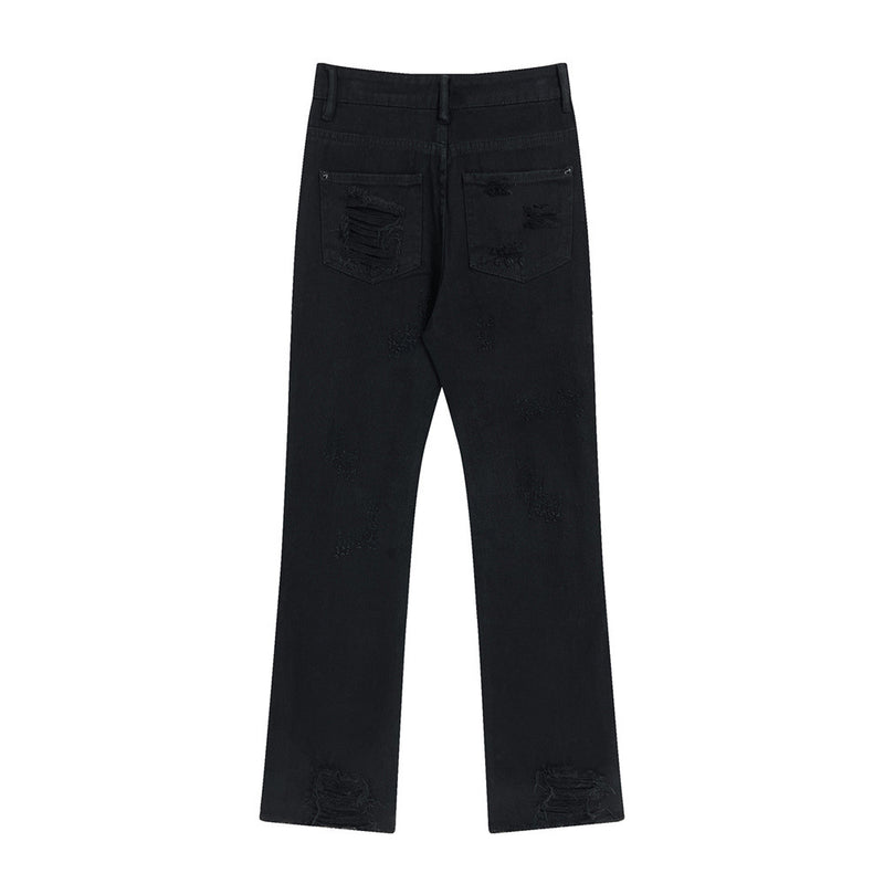 Men Jeans Ripped Frayed Casual Slim Fit All-Matching