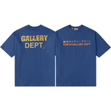 Gallery Dept T-Shirt Hand Painted Ink Splashing Alphabet Washed Retro Short Sleeve T-Shirt