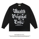 Unisex Long Sleeve Shirt Autumn and Winter Wash Old Long Sleeve