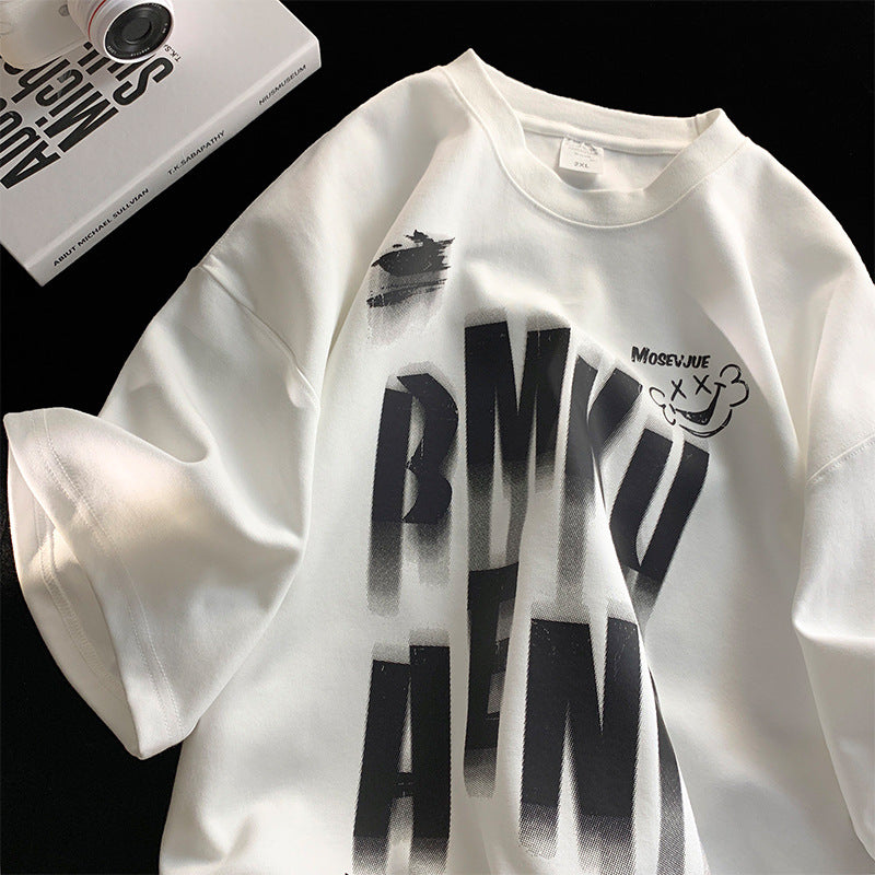 Men's T Shirt Summer Retro Easy Matching Loose