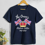 Inspired by Queen's Platinum Jubilee 2022 Elizabeth 70 Years T-shirt T-shirt Short Sleeve Men and Women