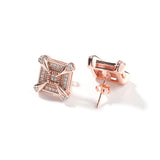Earrings Zircon Square Earrings Spectrum